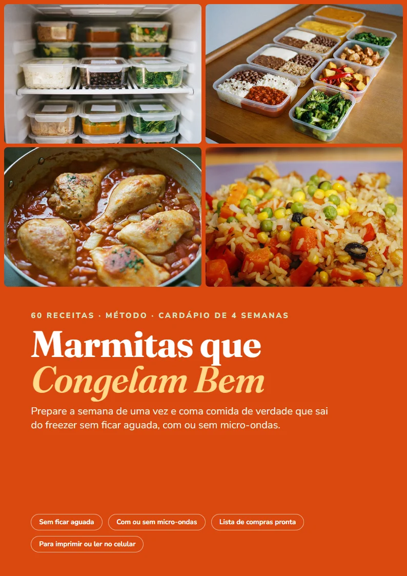 Capa do guia Marmitas que Congelam Bem